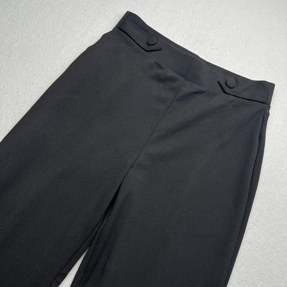 BBJ Los Angeles Black Wide Leg Trousers Size Large High Waist Vintage Style